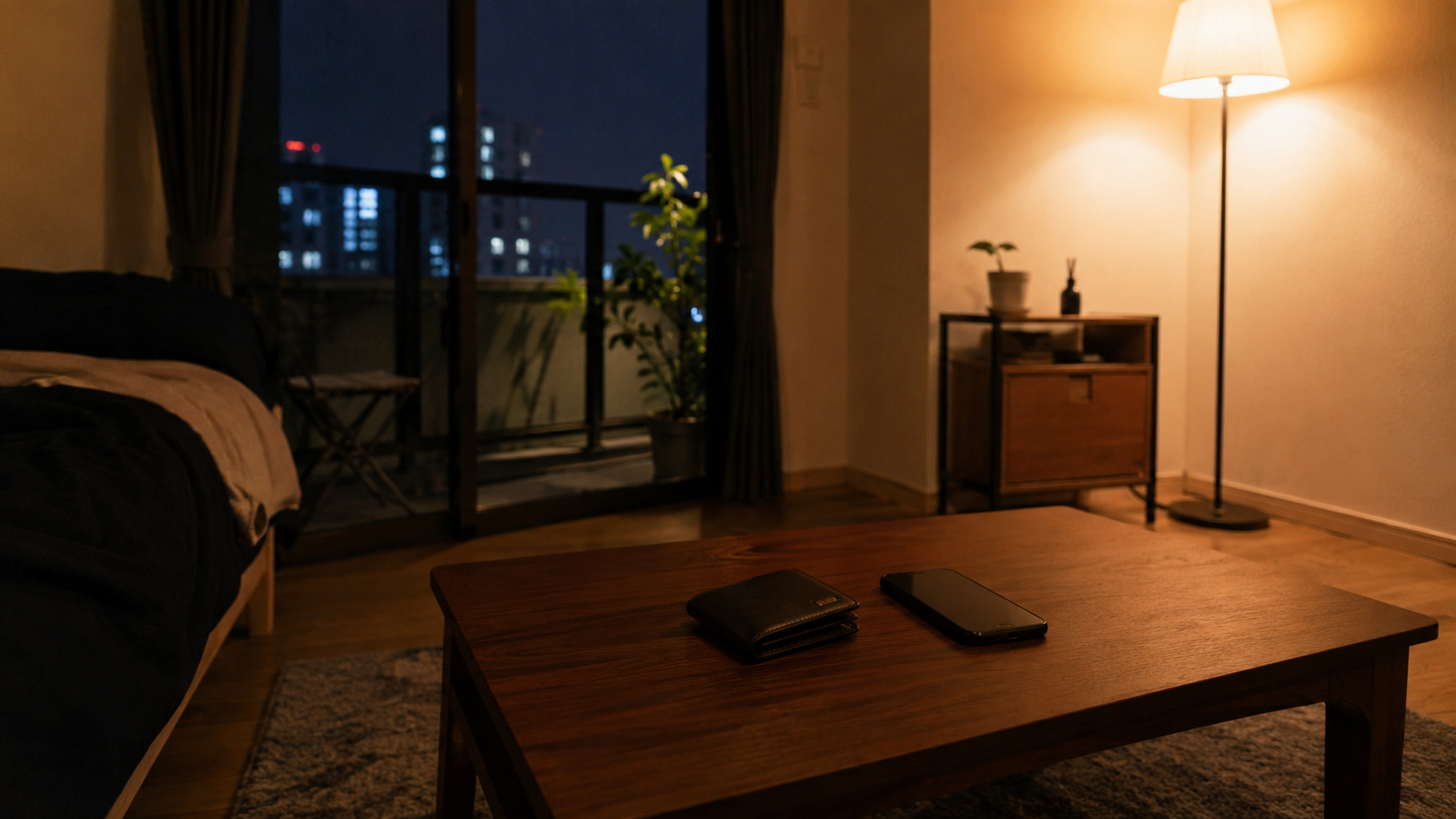 夜、家計を思う静かな部屋