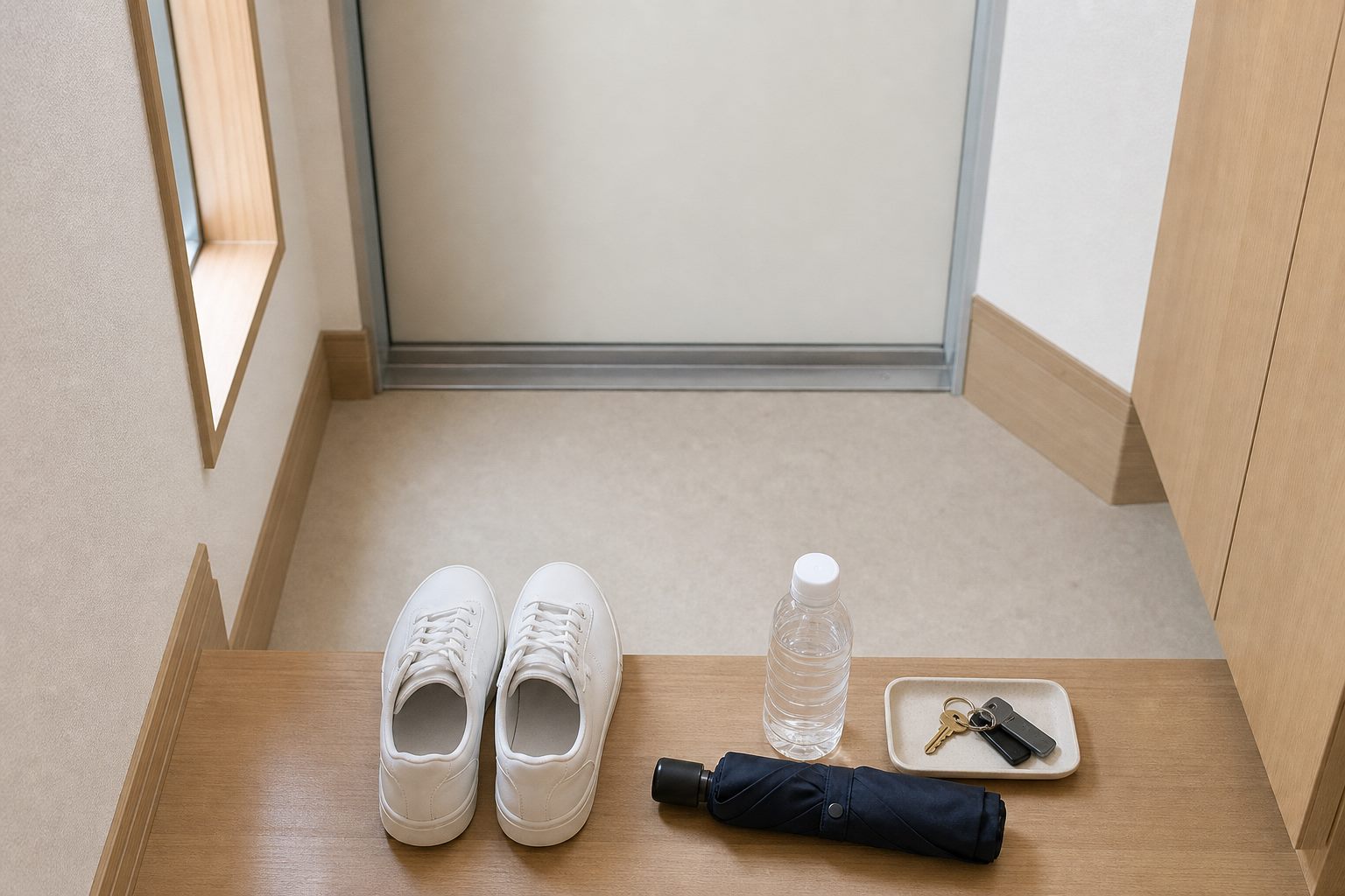 simple entryway before a walk